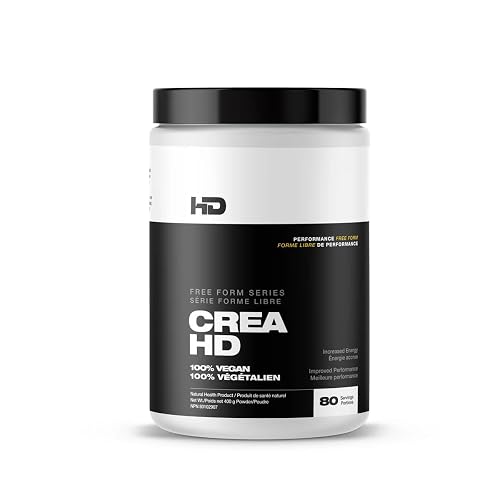 HD MUSCLE CreaHD Creapure | 100% Vegan Pure German Creatine Monohydrate Powder | Increased Energy, Recovery, Muscle Growth & Performance | 80 Servings, 400g (Unflavoured)