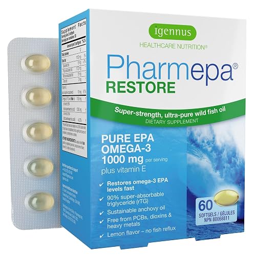 Igennus Pharmepa Restore EPA 1000mg, Clinical-Strength Omega-3, 60 Softgels
