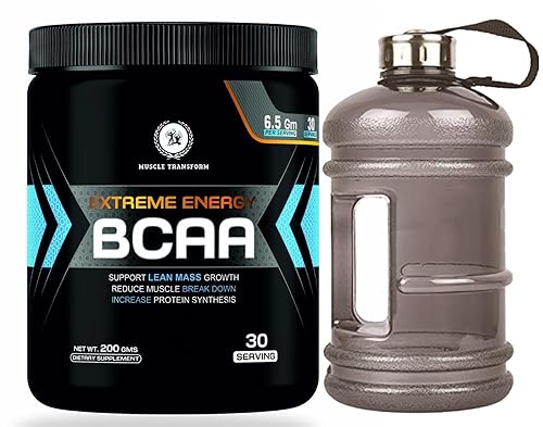 Instantized BCAA Power Punch 2:1:1 Workout Energy Drink | Pre/Post Workout Supplement | Recovery | Muscle Protein Synthesis, BCAA with L-Glutamine [30, Mix Berries] Free Gallon Shaker