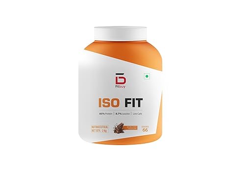 IsoFit Low Carb Whey Protein 2kg (Double Rich Chocolate) with DigeZyme® For Easy Digestion, Tested for Purity, Easy Mixing,25g Protein, 5.5g BCAA, 66 Serving, Essential Minerals