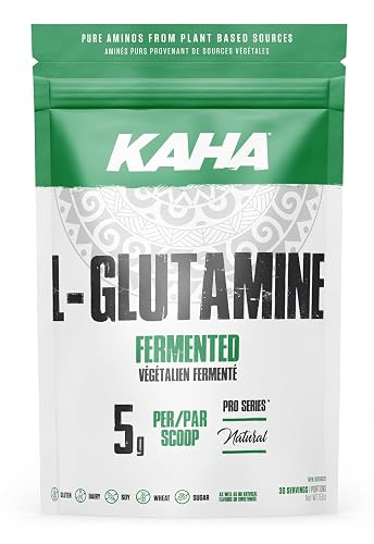 Kaha Nutrition Plant-Based Fermented L-Glutamine Powder 150g, 30 Servings – Pure for Active Recovery, Digestive Support & Healthy Canadian Lifestyles