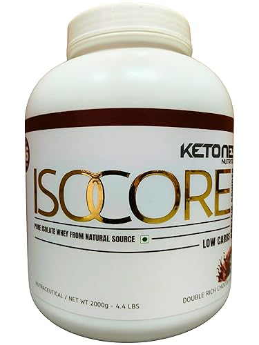 Ketones Nutrition I Apex Series I Isocore I Pure Isolate I Whey from Natural Source I Low Carbs I Protein Powder I 90 GM of Protein I Fast Absorption I 375 Calories I BCAA I EAA I L-Glutamine I L-Arginine I Banned Substances I Gluten Lactose I Free I Fulfilled with Keto Fuel I Nutraceuticals I 66 Servings I Double Rich Chocolate I 2 KG