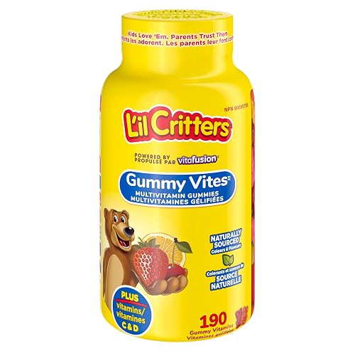 L'il Critters Kids Multivitamin Gummies | 190 Count | with Vitamins C and D