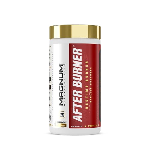 Magnum AFTER BURNER Nighttime Fat Burner | Stimulant-Free Thermogenic & Sleep Support | BAT Activation, Craving Control | GABA, L-Theanine, No Melatonin | 72 Capsules