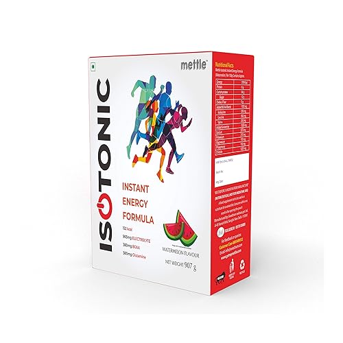 Mettle Isotonic Instant Energy Formula for Extended Workout | Electrolyte Energy Drink | BCAA | Glutamine | 907 gm (Watermelon)