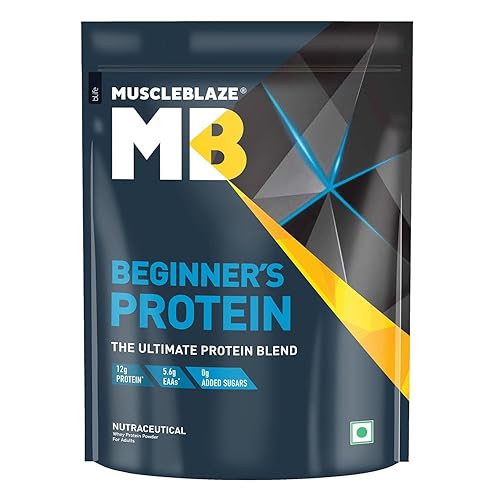 MuscleBlaze Beginner's Whey Protein Powder (Chocolate, 500g) | 12g Protein Per Scoop