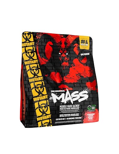 Mutant Mass Weight Gainer Protein Powder, Strawberry Banana, 2.27 kg