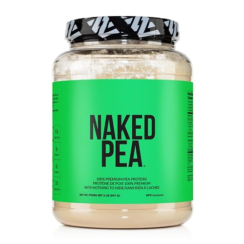 NAKED Pea - 2LB 100% Pea Protein Powder from North American Farms - Unflavored Vegan Pea Protein Isolate - NSF Certified, Plant Protein Powder, Easy to Digest - 30 Servings