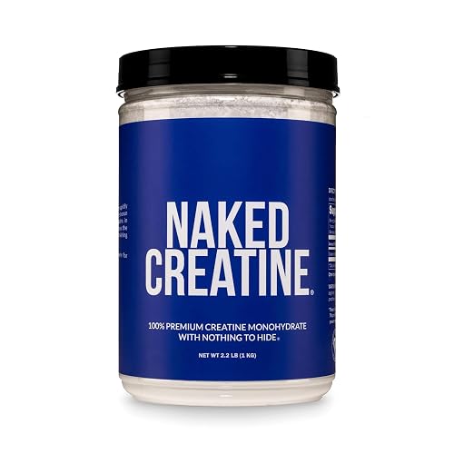 NAKED Pure Micronized Creatine Monohydrate – 200 Servings, 1,000g Bulk – NSF Certified, Vegan, Non-GMO, Gluten & Soy Free - Muscle Building, Strength Training, Gym & Fitness Supplement