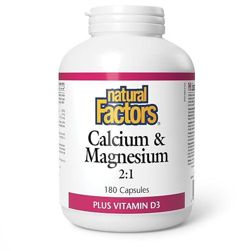 Natural Factors Calcium Magnesium Vitamin D3, 180 Capsules