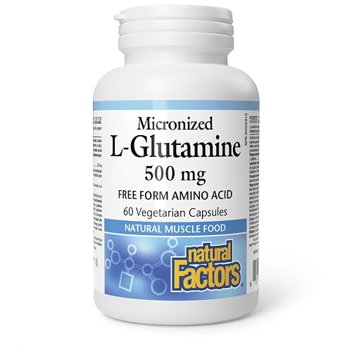 Natural Factors Micronized L Glutamine 500mg, 60 Veg Caps