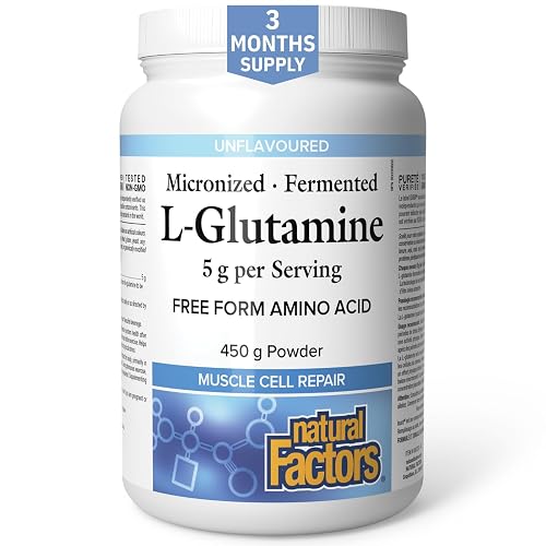 Natural Factors Micronized L Glutamine, 5g per Serving, 450g