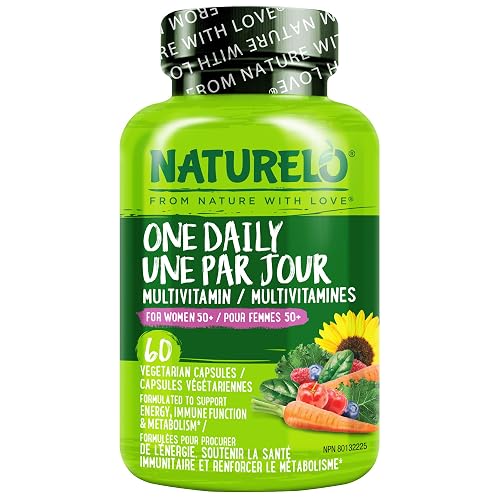 NATURELO One Daily Multivitamin for Women 50+ w/Vitamin B12, 60 Count