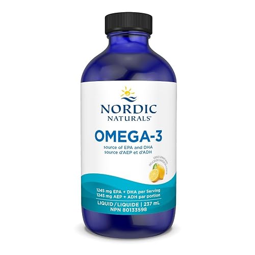 Nordic Naturals Omega-3 Liquid - Aids in Cognition and Heart Health, Lemon Flavor, 237 mL