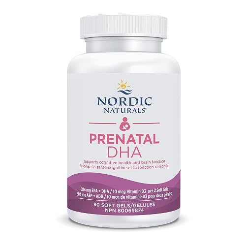 Nordic Naturals Prenatal DHA - Supports Brain Development in Babies During Pregnancy and Lactation, Unflavoured, 90 Count