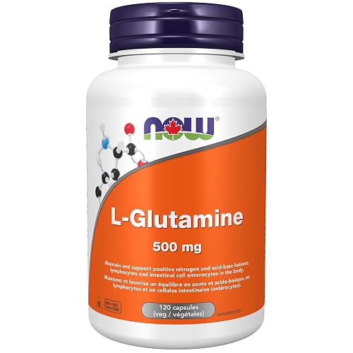 NOW Supplements, L-Glutamine 500 mg, Nitrogen Transporter, Amino Acid, 120 Veg Capsules