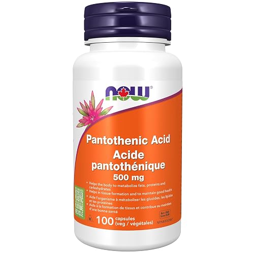 NOW Supplements, Pantothenic Acid (Vitamin B-5) 500 mg, B-Complex Vitamin, 100 Capsules