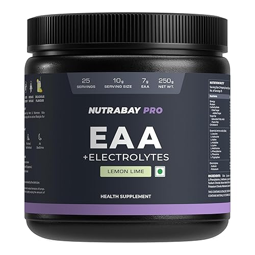Nutrabay Pro Eaas With Electrolytes (Essential Amino Acids) - Lemon Lime, 250G, Powder, 1 Count, 25 Servings