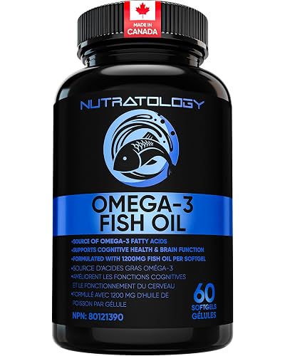 Nutratology® Omega 3 Fish Oil Supplement | Triple Strength | 60 Softgels