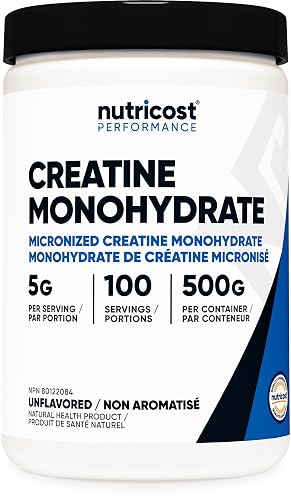 Nutricost Creatine Monohydrate Powder (500g) Micronized, 100 Servings