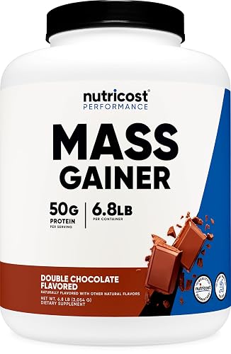 Nutricost Mass Gainer Powder (Double Chocolate) 7 LBS, Gluten Free | 50 Grams of Protein Per Serving, GMO-Free