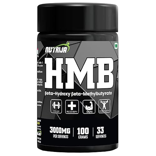 NutriJa HMB Powder (Beta-Hydroxy Beta-Methylbutyrate) 100 Grams - Pure HMB | Prevents Muscle Breakdown, Faster Recovery, Strength