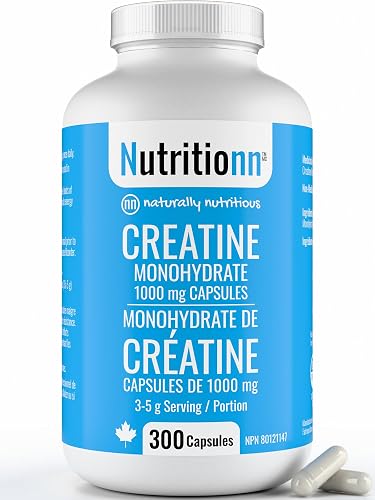 Nutritionn Creatine Capsules, 1000 mg Creatine Monohydrate x 300 Capsules