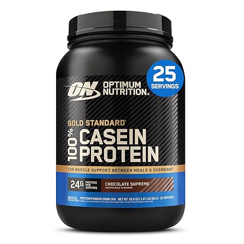 OPTIMUM NUTRITION GOLD STANDARD 100% Micellar Casein Protein Powder, Slow Digesting, Helps Keep You Full, Overnight Muscle Recovery, Chocolate Supreme, 1.81 kg