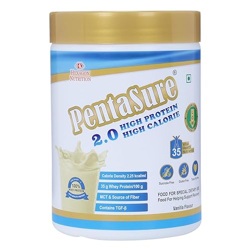 PENTASURE 2.0 High Protein High Calorie [Lean Weight Gainer Supplement] - Vanilla flavour -Pack of 1Kg powder