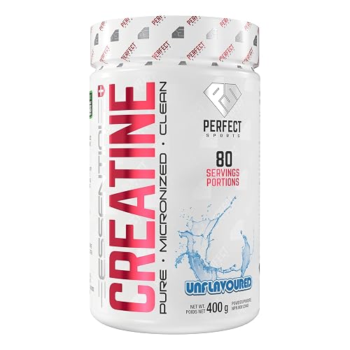 PERFECT Sports - Creatine Monohydrate 400g Powder (80 servings) Creatine Supplement for Increased Strength, Muscle Growth and Improved Performance