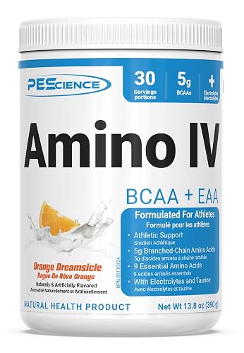 PEScience Amino IV BCAA & EAA Powder, Orange Dreamsicle, 30 Servings