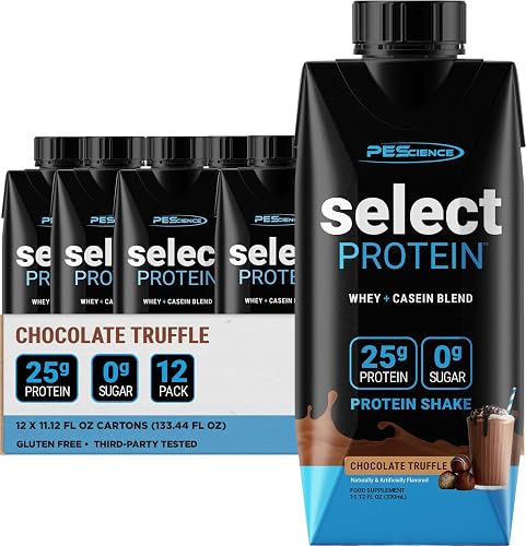 PEScience Select Protein Shake RTD, Chocolate Truffle, Pack of 12