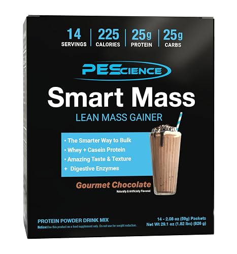 PEScience Smart Mass Gainer, Gourmet Chocolate, 14 Packets