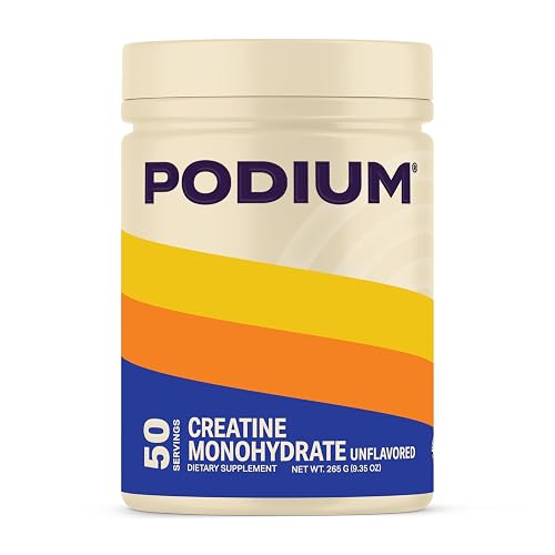 Podium Nutrition Solos | Creatine Monohydrate, 50 Servings, Unflavored, Improves Athletic Performance