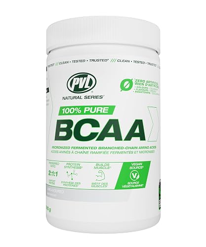 PVL 100% Pure BCAA, 2:1:1 Fermented Aminos, Unflavoured, 315 g