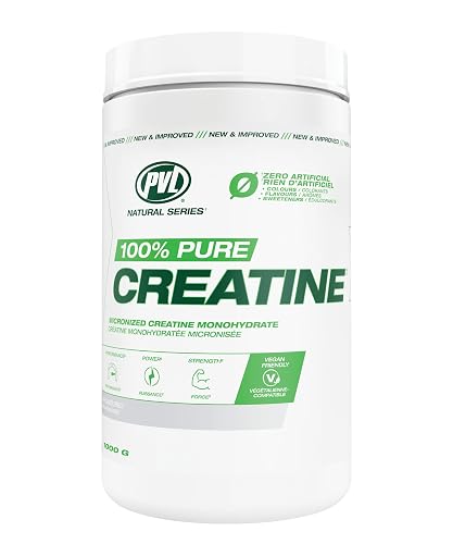 PVL 100% Pure Creatine Monohydrate, Micronized Powder, 200 Servings, 1000 g