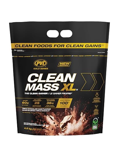 PVL Clean Mass XL, Mass Weight Gainer, Triple Chocolate Cake, 4.5 kg