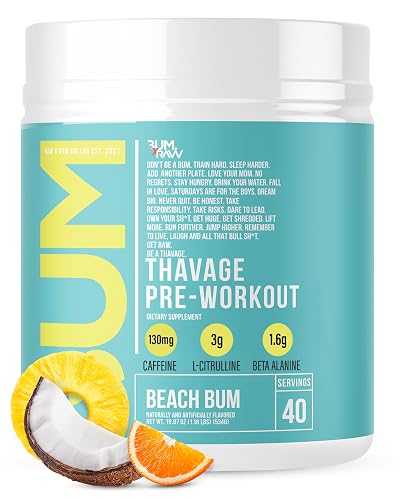 RAW Nutrition|Thavage Pre Workout|Beach Bum|40 Servings