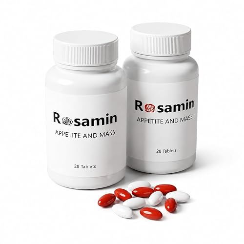 Rosamin Weight Gaining Pills: Dual Appetite Booster & Mass Enhancer, 56Ct | Rosamin 2 in 1 Formula! Powerful Appetite Stimulant And Mass Gainer to Safely Build Healthy Muscle, Curves, and Vitality