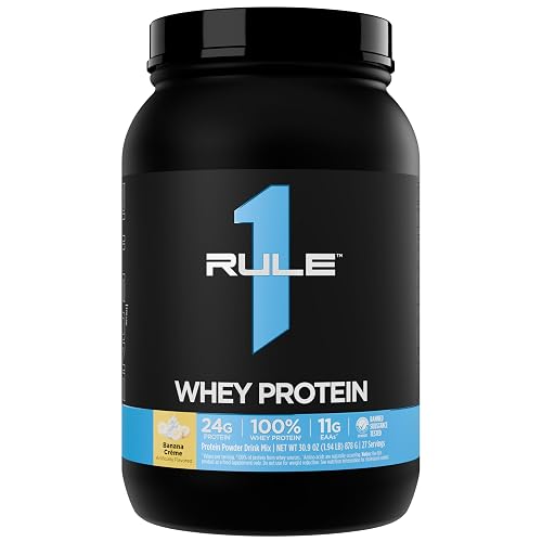 Rule 1 Whey Blend – Multi-Source Whey Protein for Performance & Recovery – Frozen Banana Flavor, 1.94 lb (27 Servings)