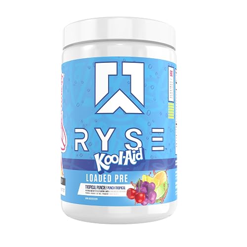 "RYSE Up Supplements" Loaded Pre Workout Powder | Nitric Oxide Booster for Pumps, Energy, Focus | L-Citrulline, Beta Alanine, Dual-Sourced Caffeine | 30/60 Servings (Kool Aid Tropical Punch)