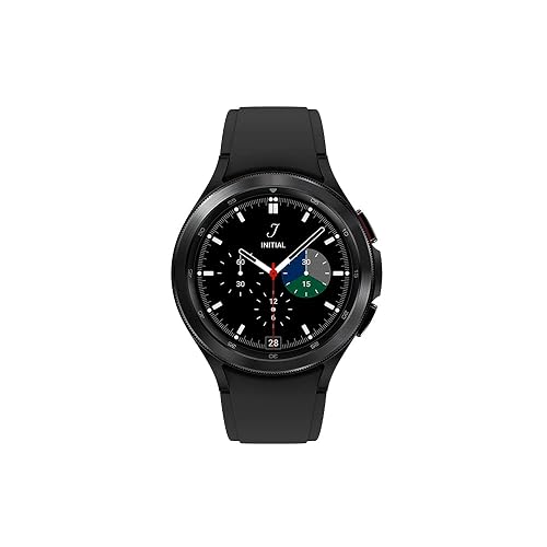 Samsung Galaxy Watch4 Classic 46mm Black Stainless Steel - Google Wear OS, 1.36" Round Display, Rotating Bezel, HR Monitor, VO2 Max, Fitness Tracking, Sleep Management (CAD Version & Warranty)