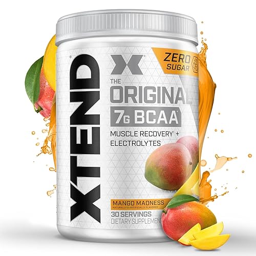 Scivation Xtend Original Bcaa Powder(Mango Madness)-Sugar Free Workout Muscle Recovery Drink With 7G Bcaa, Amino Acid Supplement With L Glutamine & Electrolytes-405 Gms(30 Servings)