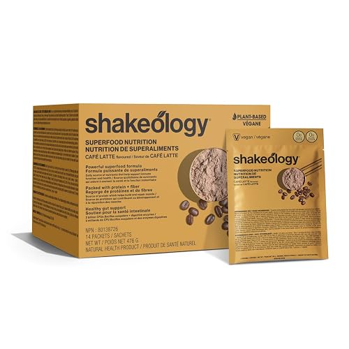 Shakeology 0g Added Sugar Plant Based Protein - Cafe Latte, 14 Servings