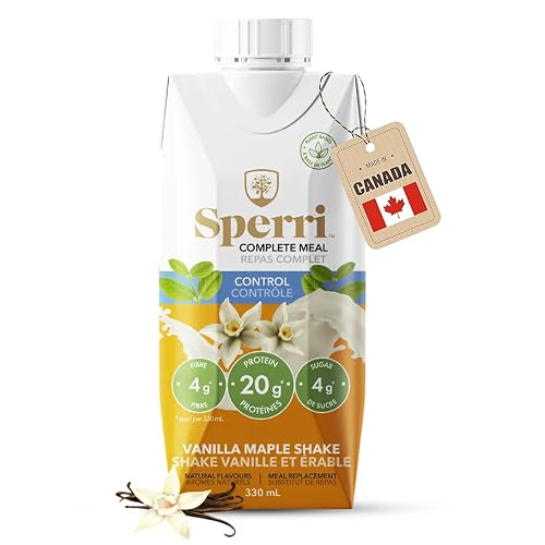 Sperri Control Protein Shake | High Protein, High Fibre, Low Sugar Plant Based Meal Replacement Shake | Vegan Protein Drink with Pea & Hemp Protein | Gluten-Free Dairy-Free (12 x 330 mL) (Vanilla)
