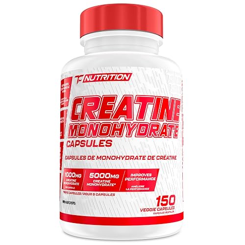 TC Nutrition 100% Creatine Monohydrate Capsules - 1000 mg x 150 Pills (3-5g Serving) Pure Creatine Pills for Increased Strength, Muscle Growth, Endurance & Performance For Men & Women - Manufactured In Canada