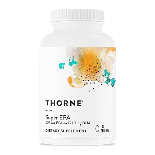THORNE Super EPA, Omega-3 Fish Oil Supplement with EPA & DHA, 180 Softgels | Supports Brain, Joint & Heart Health, Promotes Healthy Skin*, EPA & DHA from Sustainably Sourced Fish, NSF Contents Certified