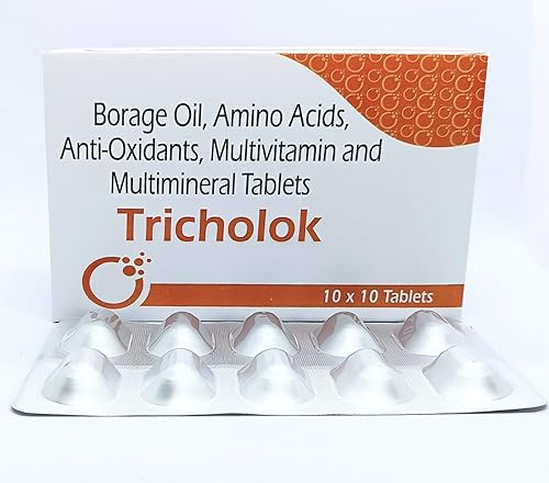 Tricholok Tablets with the power of Amino Acids, Antioxidants, Multivitamin and Multimineral Tablets, 10 Tablets