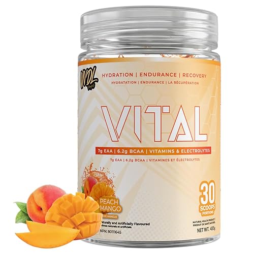VNDL Vital EAA Recovery Powder, Amino Acids & Electrolytes, Peach Mango Mix