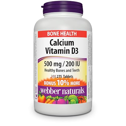 Webber Naturals Calcium Supplement with Vitamin D, 275 Tablets
